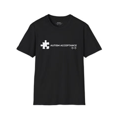 Autism Acceptance T-Shirt - Puzzle Piece & Bridge Design