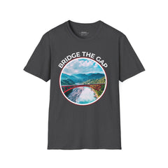 "Bridge the Gap" T-Shirt Featuring a Mountainside Bridge