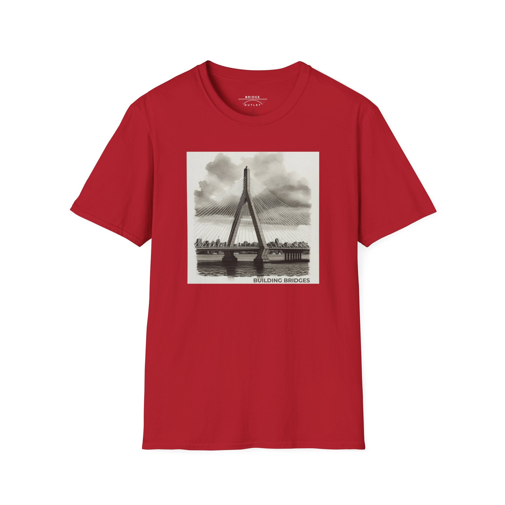 "Building Bridges" Leonard P. Zakim Bunker Hill Bridge T-shirt