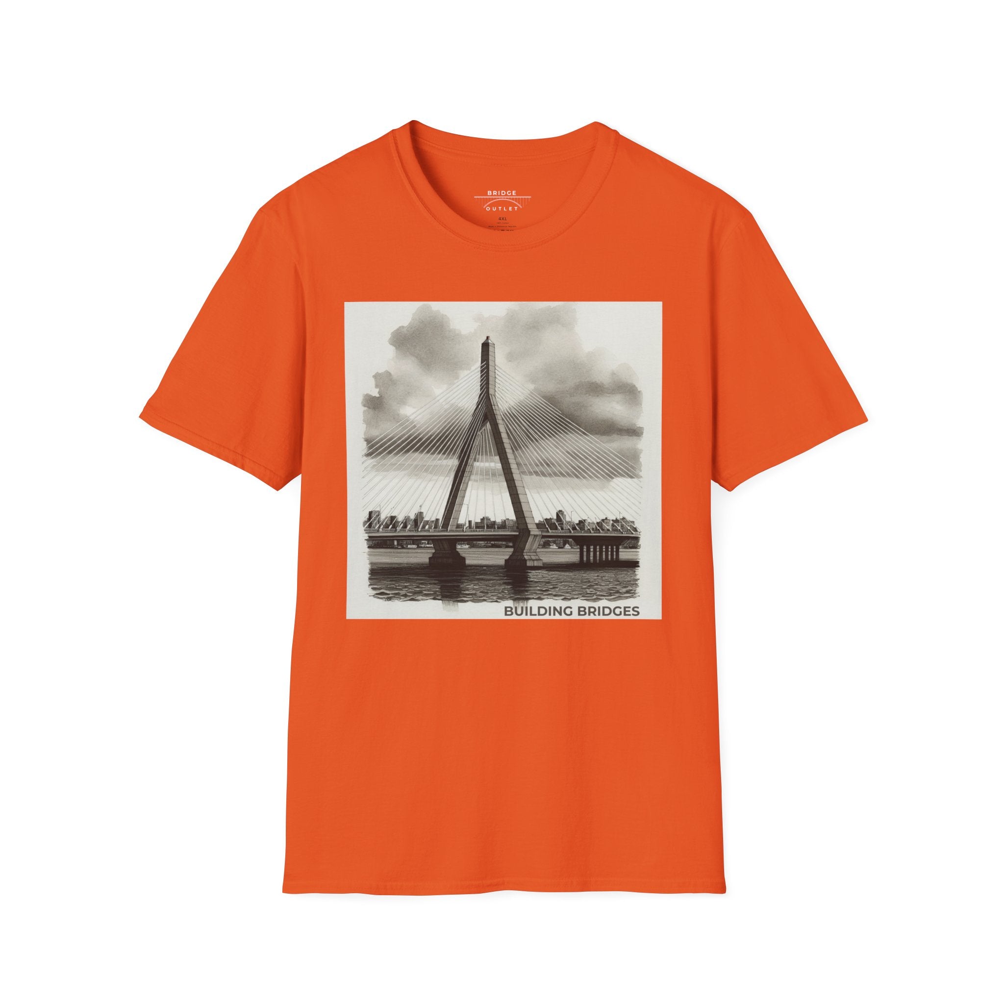 "Building Bridges" Leonard P. Zakim Bunker Hill Bridge T-shirt