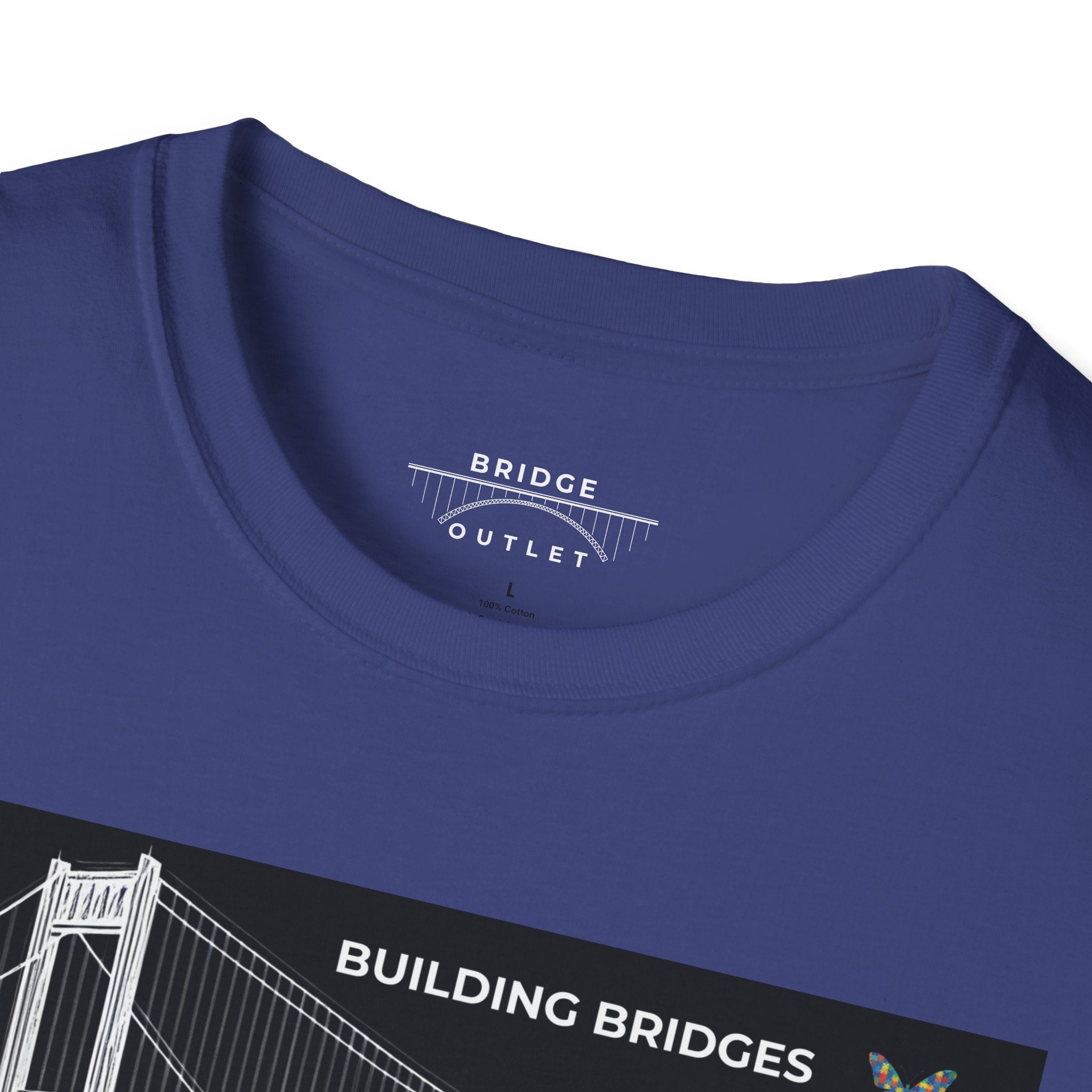 Building Bridges Autism Puzzle Piece Butterfly T-Shirt