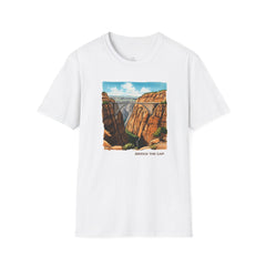 "Bridge the Gap" T-shirt Between Two Red Rock Mountain Sides