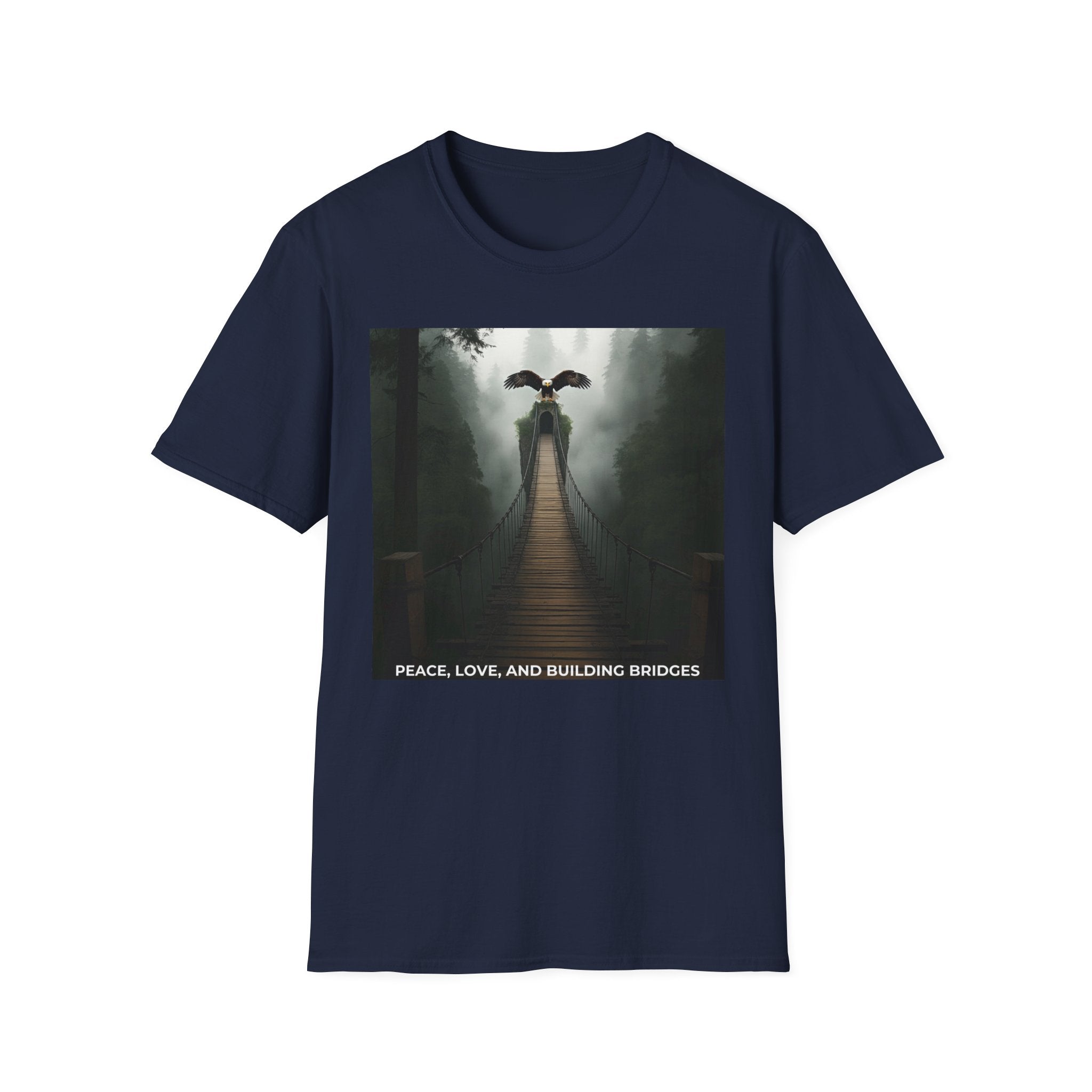 Peace, Love, and Building Bridges on a "Mysterious Bridge" T-Shirt