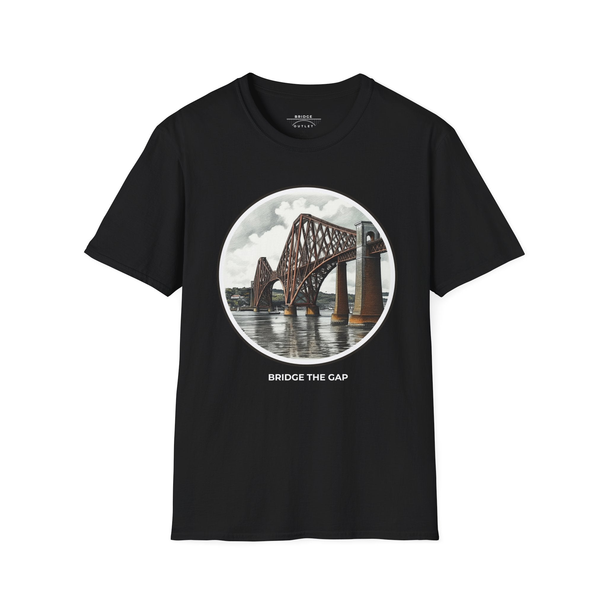 "Bridge the Gap" T-Shirt Featuring the Forth Bridge, Scotland, UK