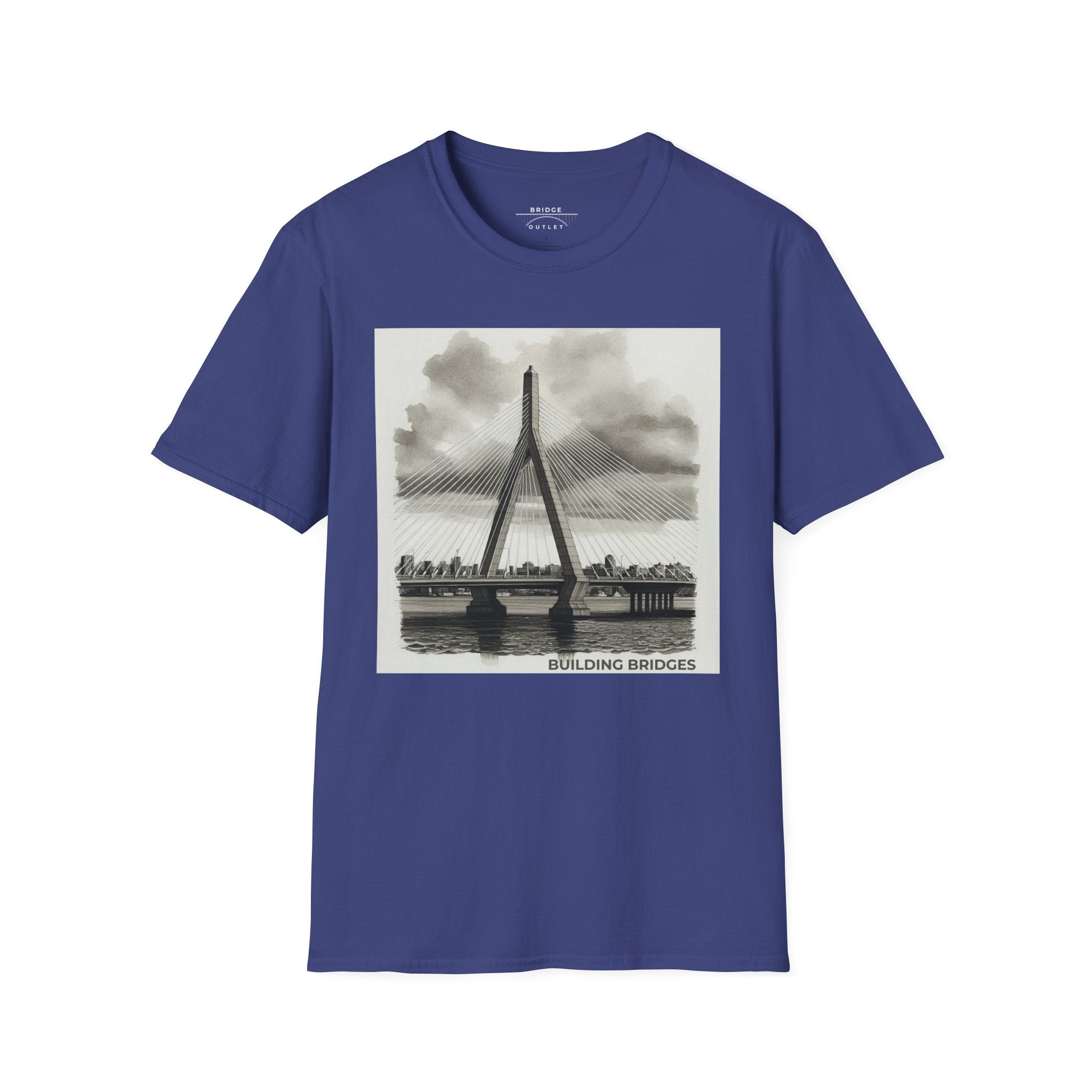 "Building Bridges" Leonard P. Zakim Bunker Hill Bridge T-shirt