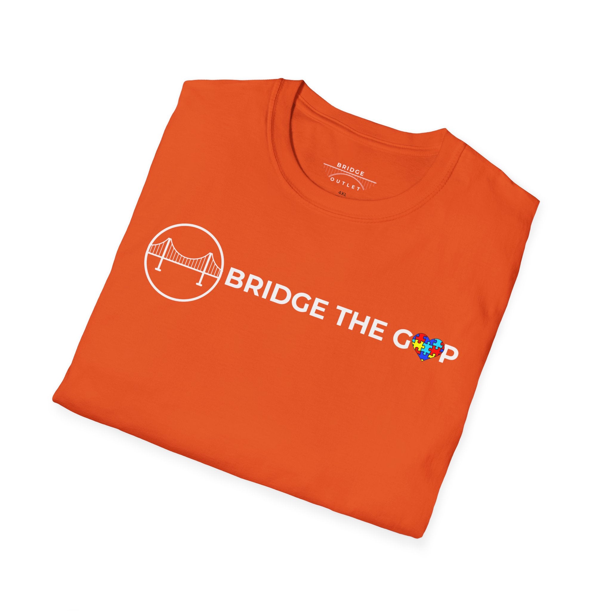 Autism "Bridge the Gap" with Puzzle Piece Heart T-Shirt