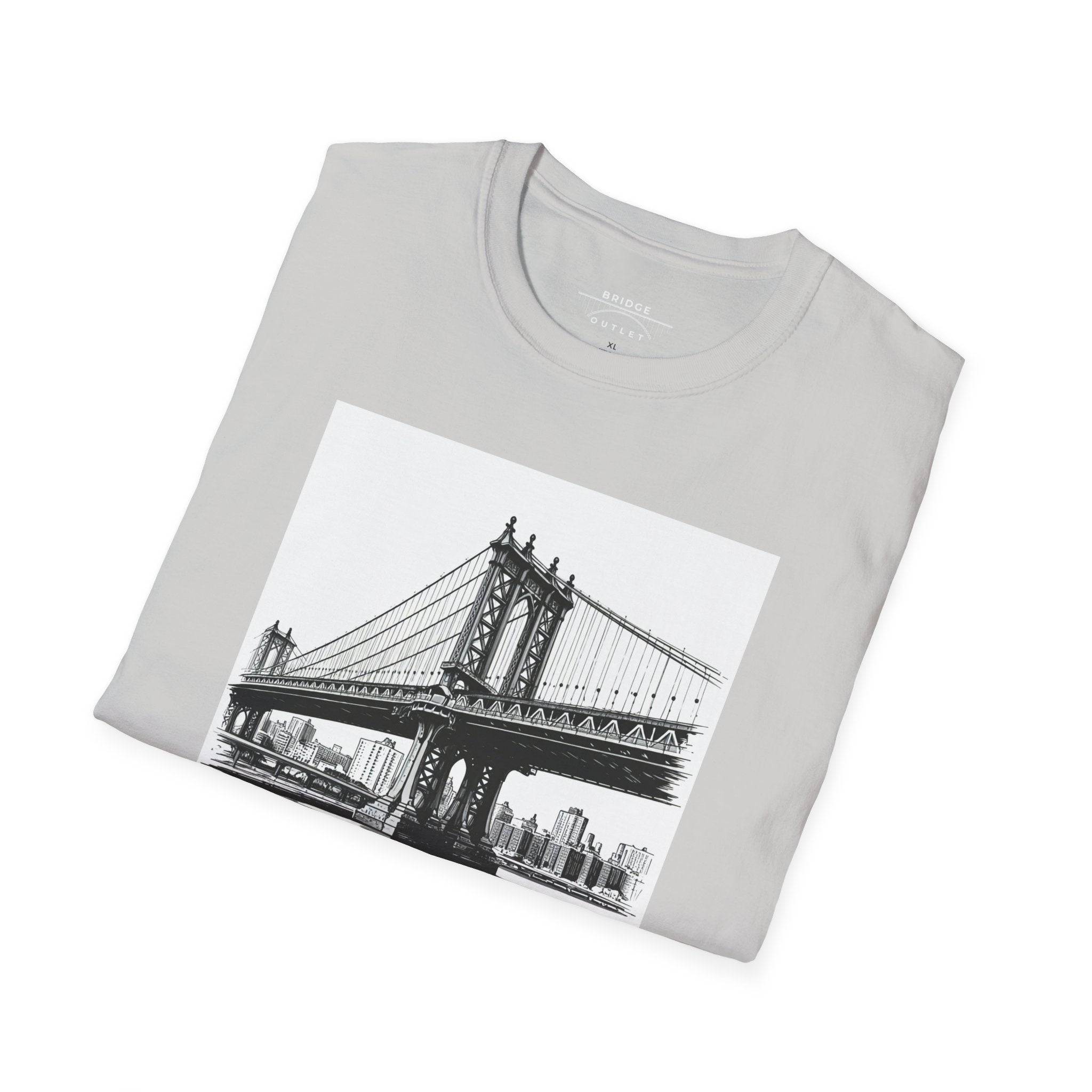 Manhattan Bridge Autism Puzzle Piece "Building Bridges" T-Shirt