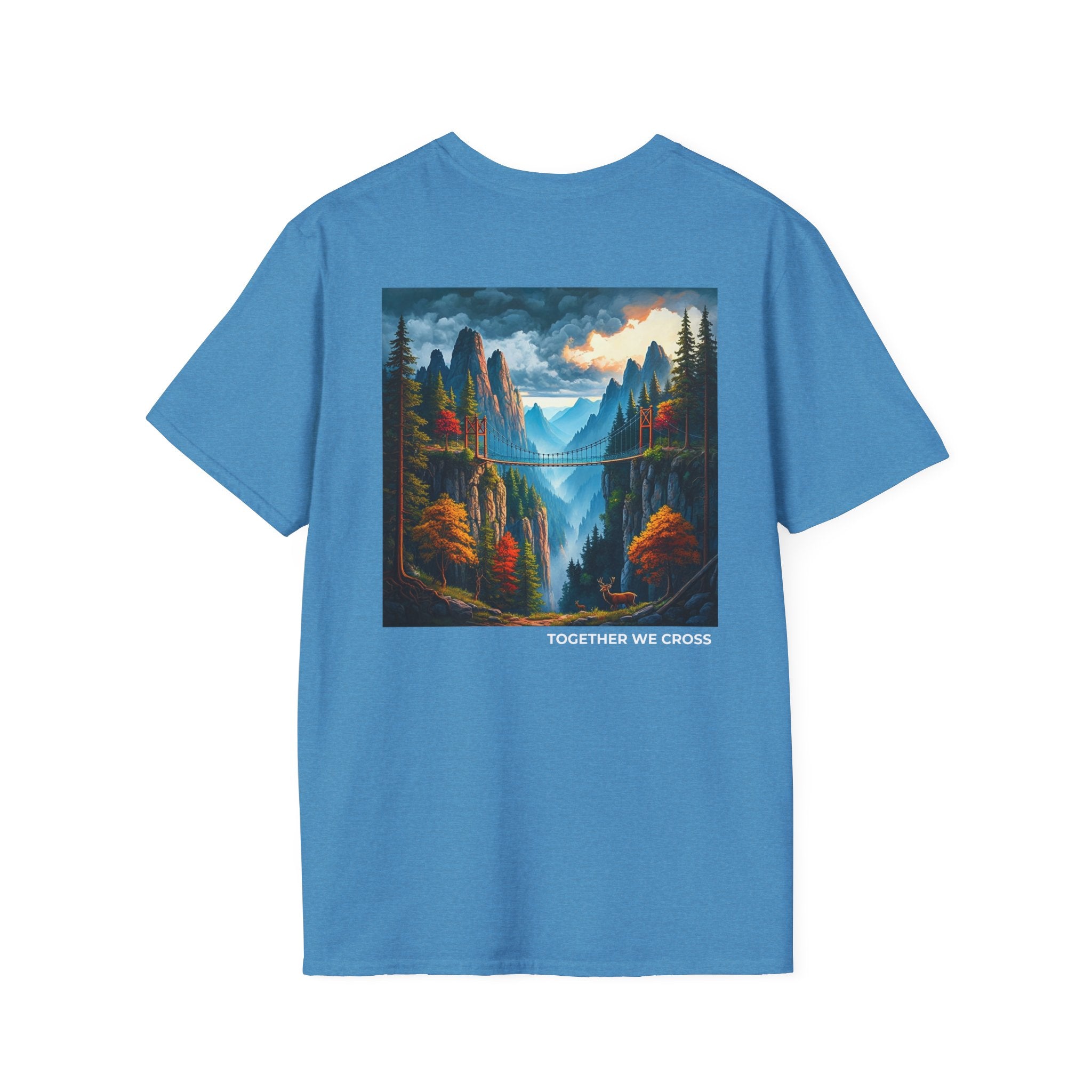 Together We Cross - Mountain Suspension Bridge T-Shirt