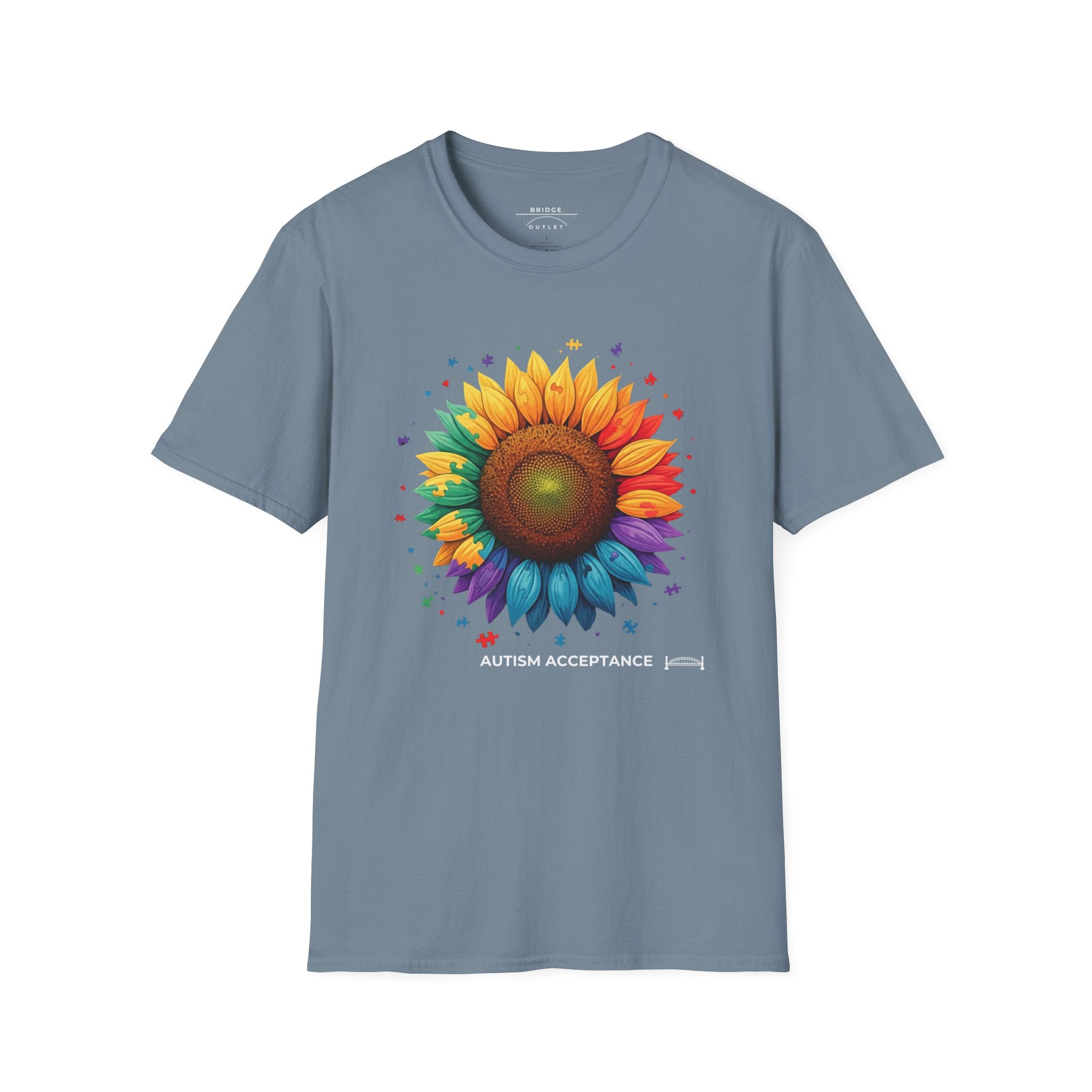 "Autism Acceptance"  Sunflower T-shirt