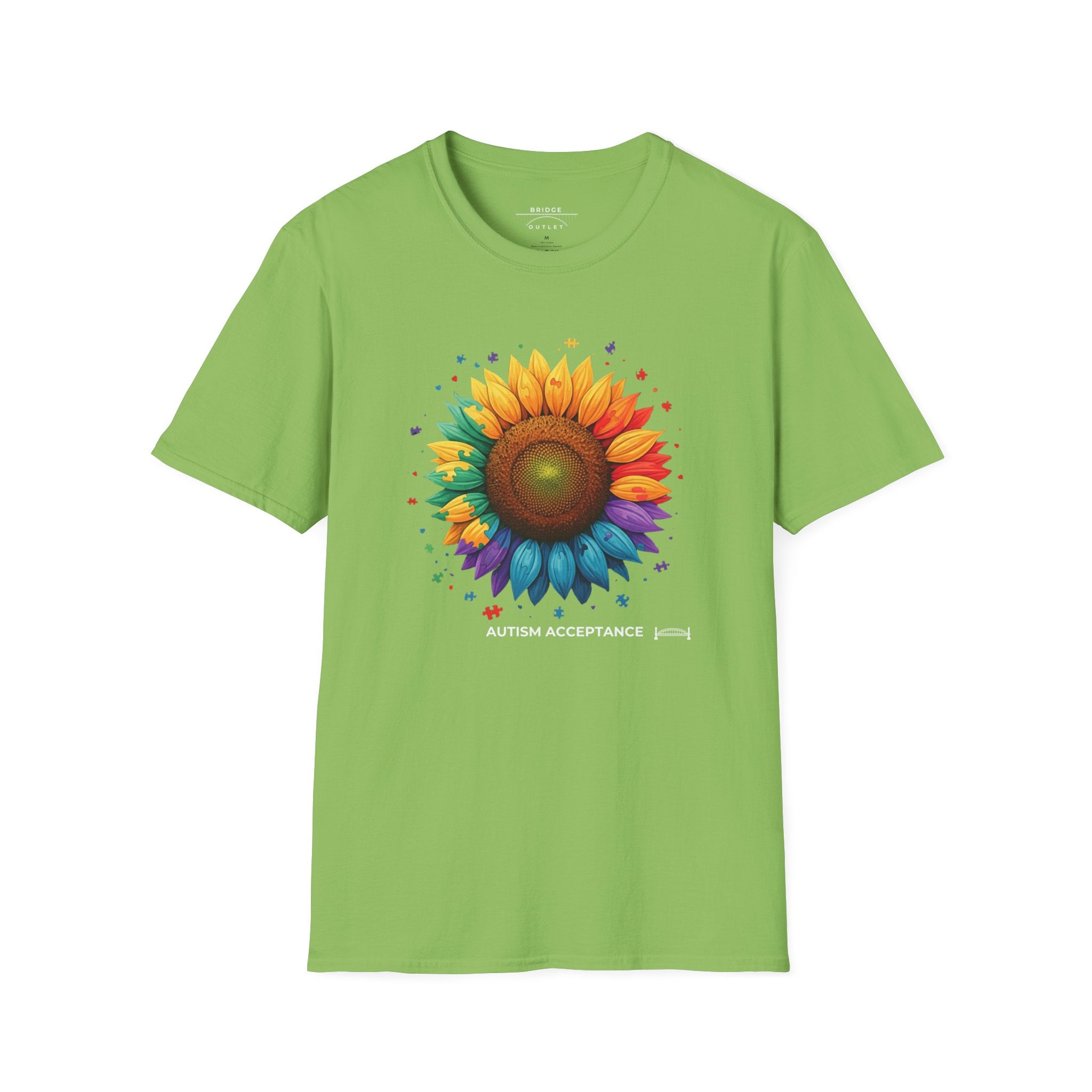 "Autism Acceptance"  Sunflower T-shirt