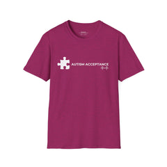 Autism Acceptance T-Shirt - Puzzle Piece & Bridge Design