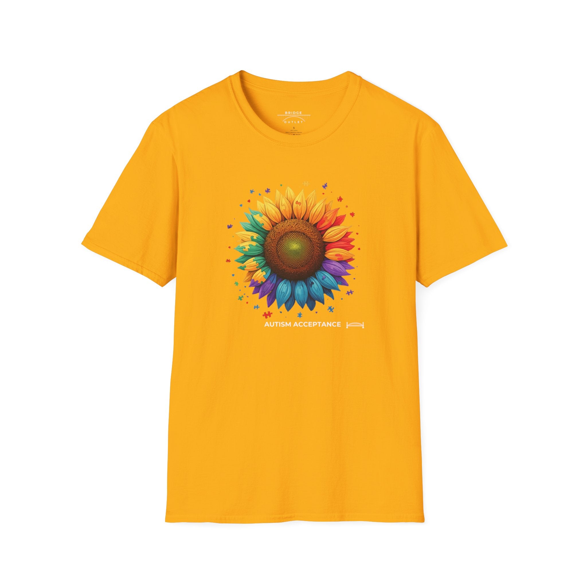 "Autism Acceptance"  Sunflower T-shirt