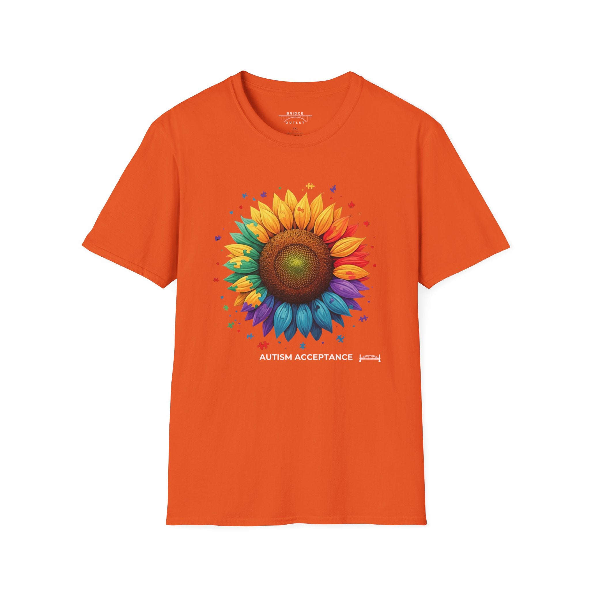 "Autism Acceptance"  Sunflower T-shirt