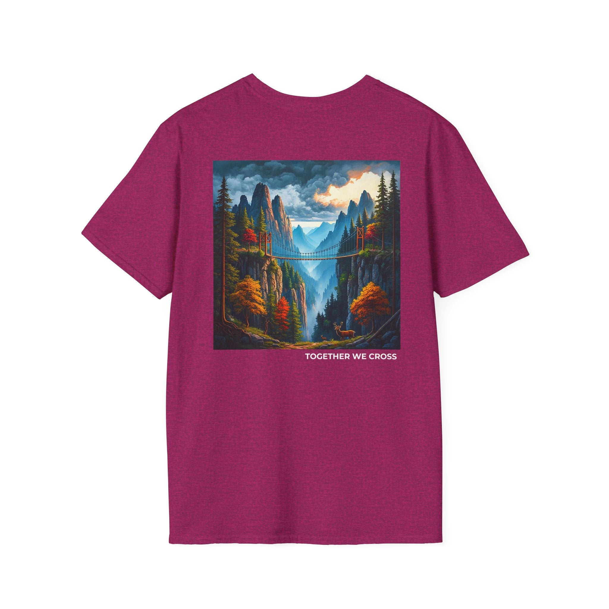 Together We Cross - Mountain Suspension Bridge T-Shirt